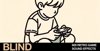 Blind audio retro game sound effects banner